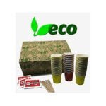 Kaffee Quaranta Kit - 100 Kaffeebecher, Zucker, Rührstäbchen